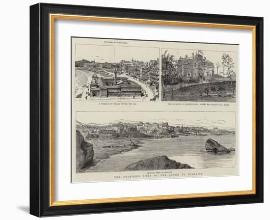 The Proposed Visit of the Queen to Biarritz-null-Framed Giclee Print