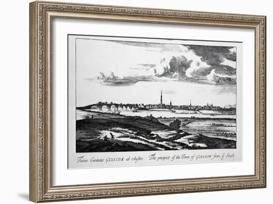 The Prospect of the Town of Glasgow from Ye South, from 'Theatrum Scotiae' by John Slezer, 1693-John Slezer-Framed Giclee Print