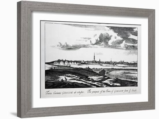 The Prospect of the Town of Glasgow from Ye South, from 'Theatrum Scotiae' by John Slezer, 1693-John Slezer-Framed Giclee Print