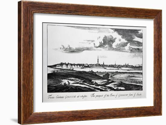 The Prospect of the Town of Glasgow from Ye South, from 'Theatrum Scotiae' by John Slezer, 1693-John Slezer-Framed Giclee Print