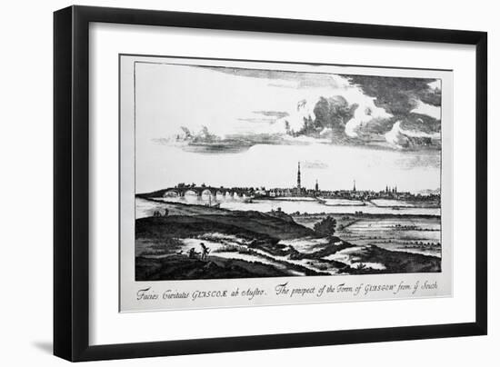 The Prospect of the Town of Glasgow from Ye South, from 'Theatrum Scotiae' by John Slezer, 1693-John Slezer-Framed Giclee Print