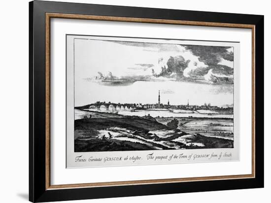 The Prospect of the Town of Glasgow from Ye South, from 'Theatrum Scotiae' by John Slezer, 1693-John Slezer-Framed Giclee Print