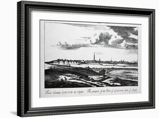 The Prospect of the Town of Glasgow from Ye South, from 'Theatrum Scotiae' by John Slezer, 1693-John Slezer-Framed Giclee Print