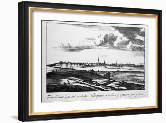 The Prospect of the Town of Glasgow from Ye South, from 'Theatrum Scotiae' by John Slezer, 1693-John Slezer-Framed Giclee Print