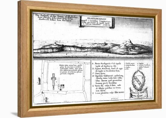 'The Prospect of the Towne of Glastonbury', late 17th century-Wenceslaus Hollar-Framed Premier Image Canvas