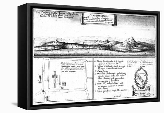 'The Prospect of the Towne of Glastonbury', late 17th century-Wenceslaus Hollar-Framed Premier Image Canvas