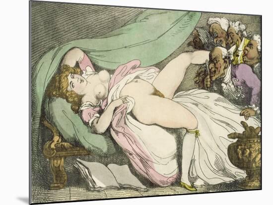 The Prostitute Observed, 1808-17-Thomas Rowlandson-Mounted Giclee Print