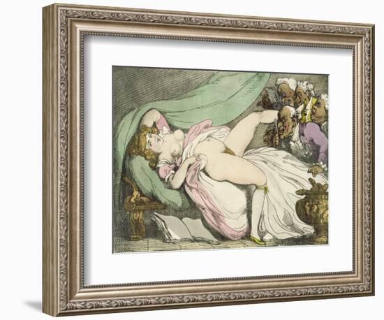 The Prostitute Observed, 1808-17-Thomas Rowlandson-Framed Giclee Print