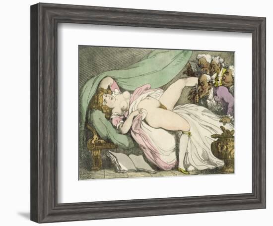 The Prostitute Observed, 1808-17-Thomas Rowlandson-Framed Giclee Print