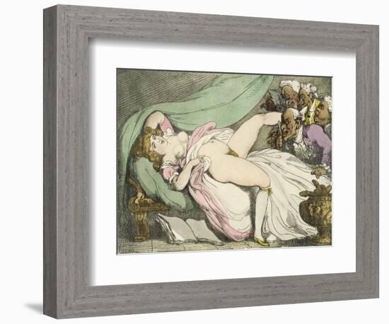 The Prostitute Observed, 1808-17-Thomas Rowlandson-Framed Giclee Print