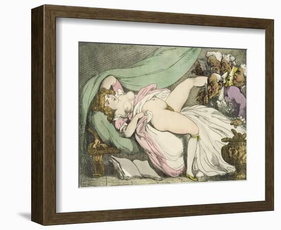 The Prostitute Observed, 1808-17-Thomas Rowlandson-Framed Giclee Print