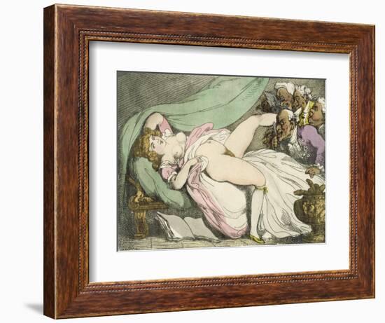 The Prostitute Observed, 1808-17-Thomas Rowlandson-Framed Giclee Print