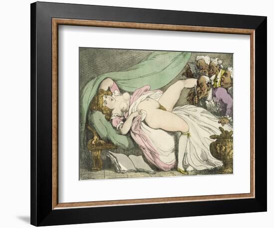 The Prostitute Observed, 1808-17-Thomas Rowlandson-Framed Giclee Print