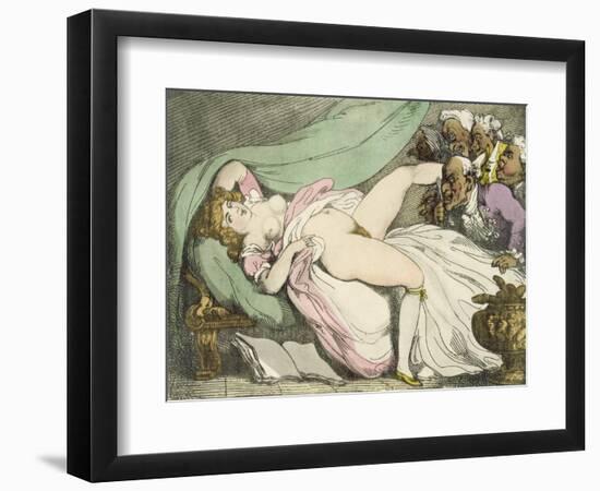 The Prostitute Observed, 1808-17-Thomas Rowlandson-Framed Giclee Print