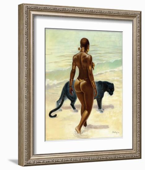 The Protector-Sterling Brown-Framed Art Print