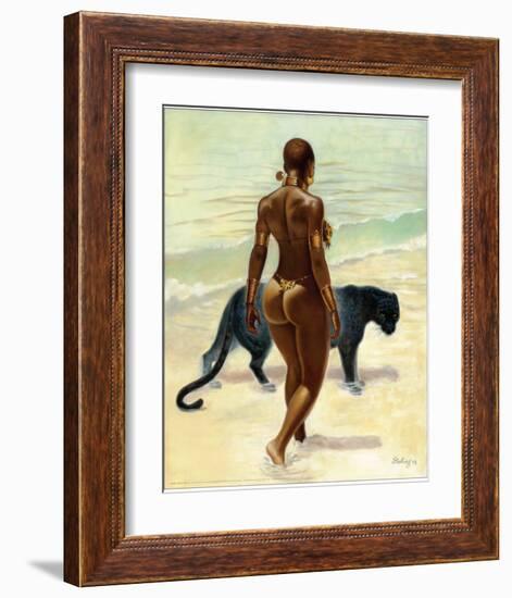 The Protector-Sterling Brown-Framed Art Print