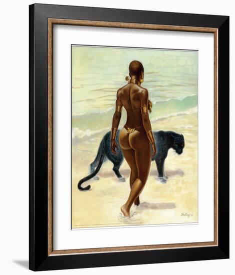 The Protector-Sterling Brown-Framed Art Print