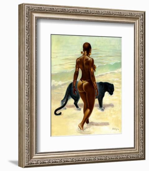 The Protector-Sterling Brown-Framed Art Print