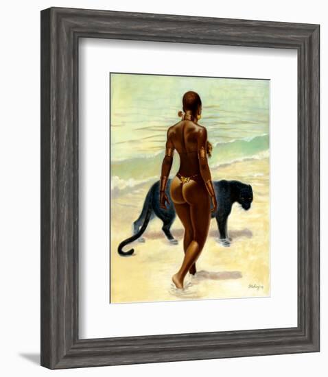 The Protector-Sterling Brown-Framed Art Print