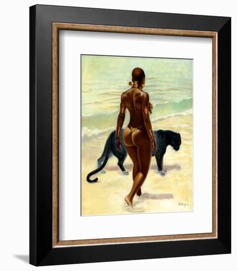 The Protector-Sterling Brown-Framed Art Print