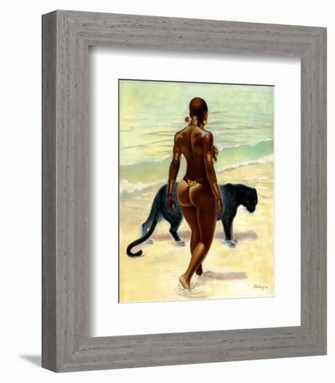 The Protector-Sterling Brown-Framed Art Print