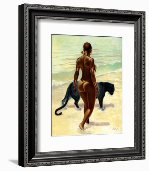 The Protector-Sterling Brown-Framed Art Print