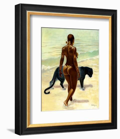 The Protector-Sterling Brown-Framed Art Print