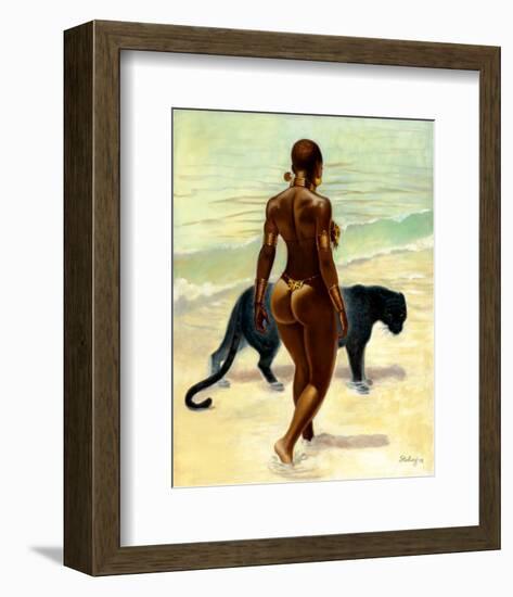 The Protector-Sterling Brown-Framed Art Print