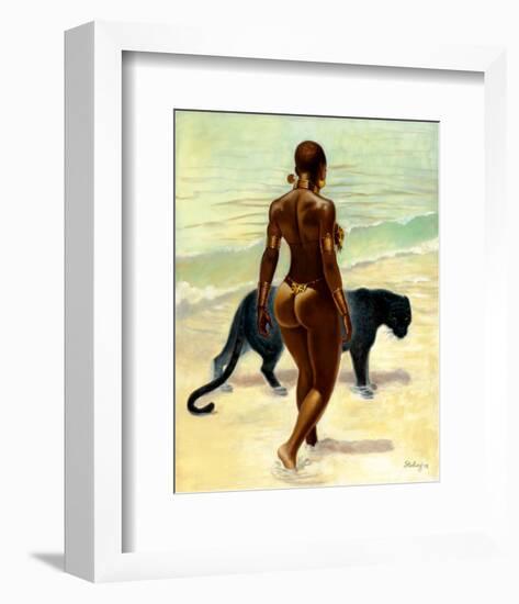 The Protector-Sterling Brown-Framed Art Print