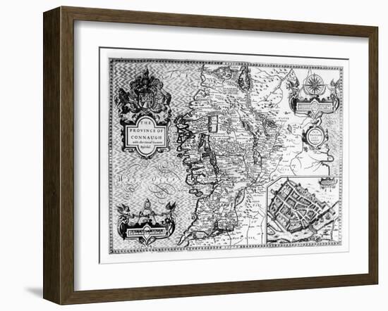 The Province of Connaught with the City of Galway Described-John Speed-Framed Giclee Print