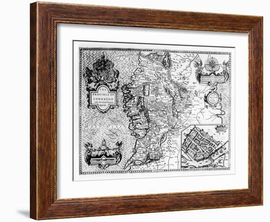 The Province of Connaught with the City of Galway Described-John Speed-Framed Giclee Print