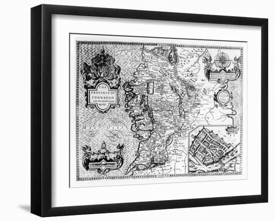 The Province of Connaught with the City of Galway Described-John Speed-Framed Giclee Print