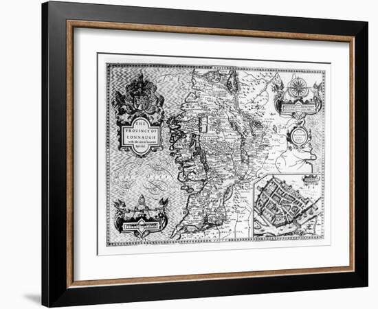 The Province of Connaught with the City of Galway Described-John Speed-Framed Giclee Print