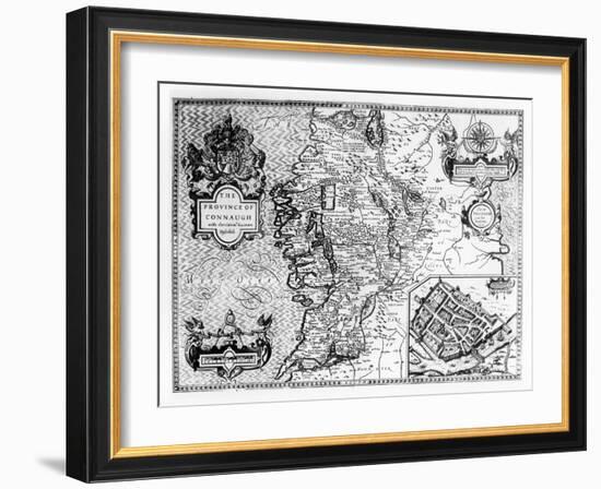 The Province of Connaught with the City of Galway Described-John Speed-Framed Giclee Print