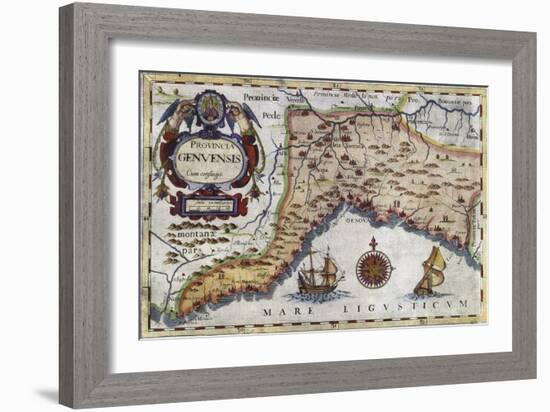 The Province of Genoa, Map, Turin, 1649-Giovanni Battista Cassini-Framed Giclee Print