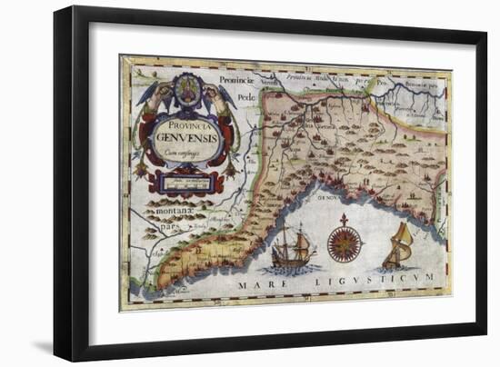 The Province of Genoa, Map, Turin, 1649-Giovanni Battista Cassini-Framed Giclee Print