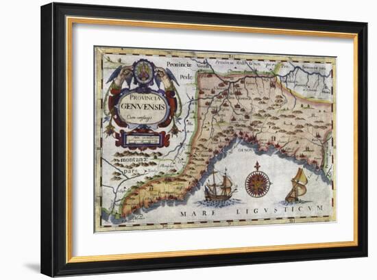 The Province of Genoa, Map, Turin, 1649-Giovanni Battista Cassini-Framed Giclee Print
