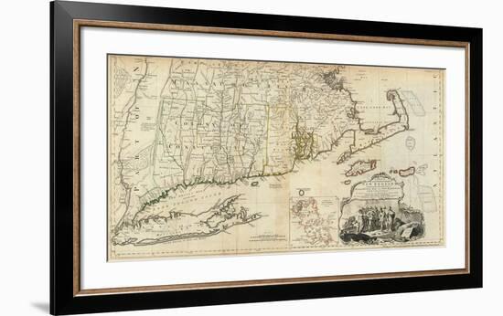 The Provinces of Massachusetts Bay and New Hampshire, Southern, c.1776-Thomas Jefferys-Framed Art Print