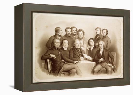 The Provisional Government of 24th February 1848, 1848-Achille Deveria-Framed Premier Image Canvas