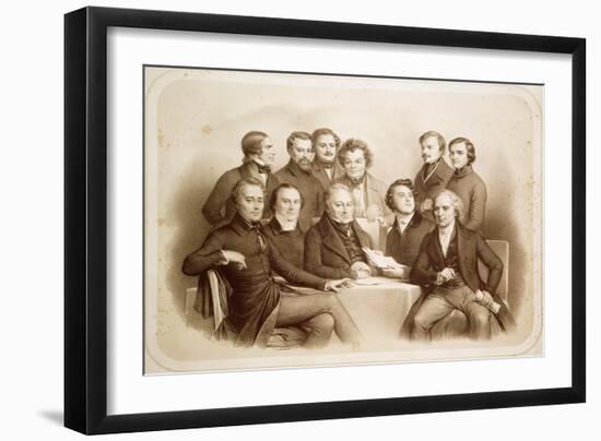 The Provisional Government of 24th February 1848, 1848-Achille Deveria-Framed Giclee Print