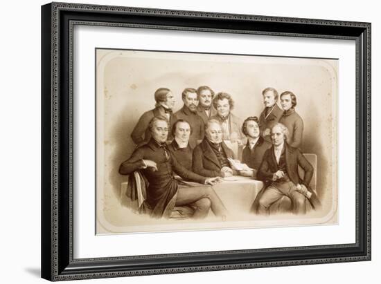 The Provisional Government of 24th February 1848, 1848-Achille Deveria-Framed Giclee Print