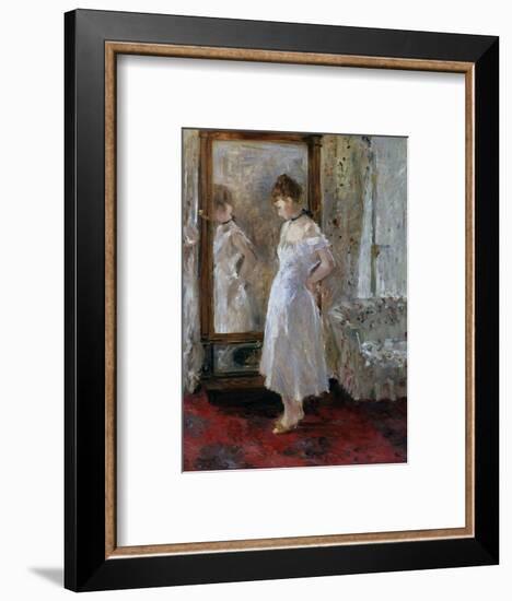 The Psyche Mirror by Berthe Morisot-null-Framed Photographic Print