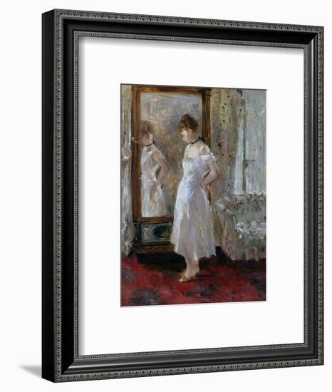 The Psyche Mirror by Berthe Morisot-null-Framed Photographic Print