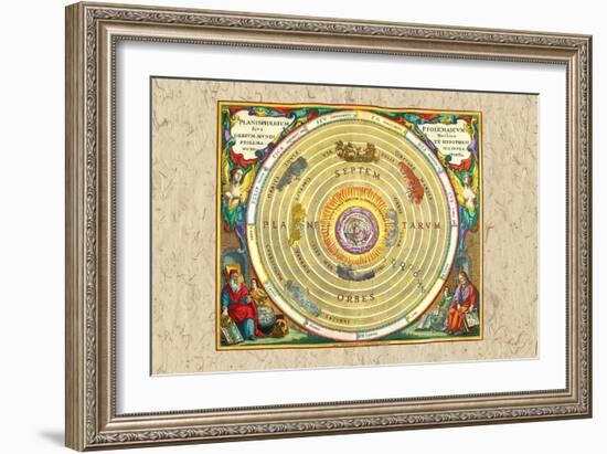 The Ptolemaic Understanding of the Universe-Andreas Cellarius-Framed Art Print