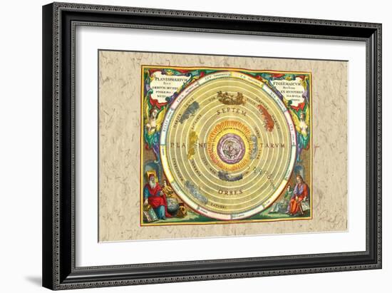 The Ptolemaic Understanding of the Universe-Andreas Cellarius-Framed Art Print