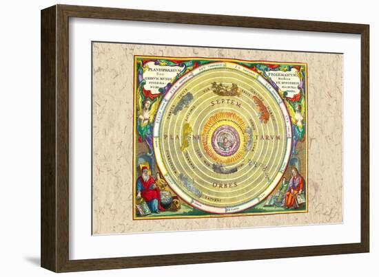 The Ptolemaic Understanding of the Universe-Andreas Cellarius-Framed Art Print