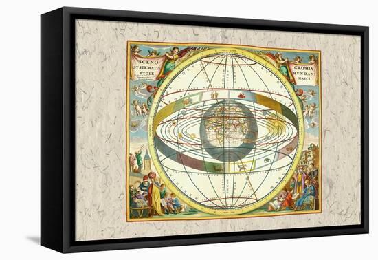 The Ptolemaic View of the Universe-Andreas Cellarius-Framed Stretched Canvas