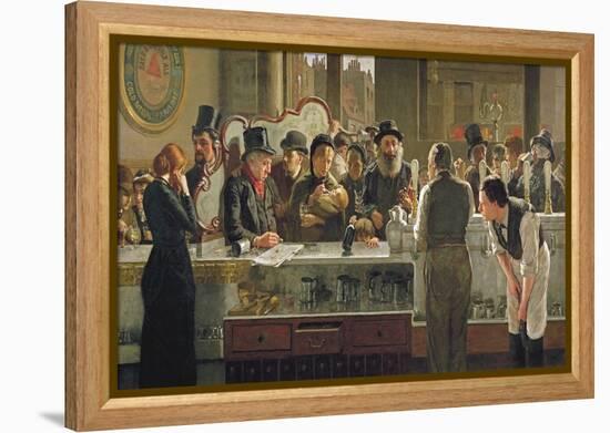 The Public Bar, 1883-John Henry Henshall-Framed Premier Image Canvas