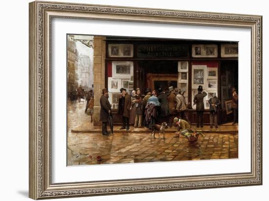 The Public Exhibition of Painting, 1888-Juan Ferrer y Miro-Framed Giclee Print