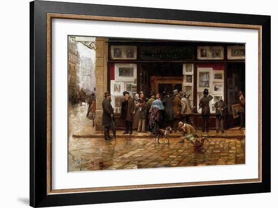 The Public Exhibition of Painting, 1888-Juan Ferrer y Miro-Framed Giclee Print